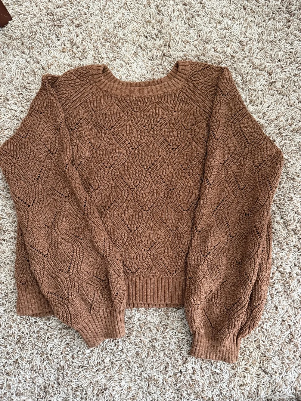 Kids Chunky Knit Brown Sweater